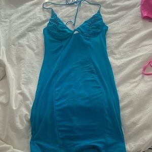 Blue mini dress